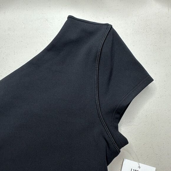 New L*Space Active Genessee One Shoulder Cropped Top Black Women’s Small NWT - Picture 5 of 9